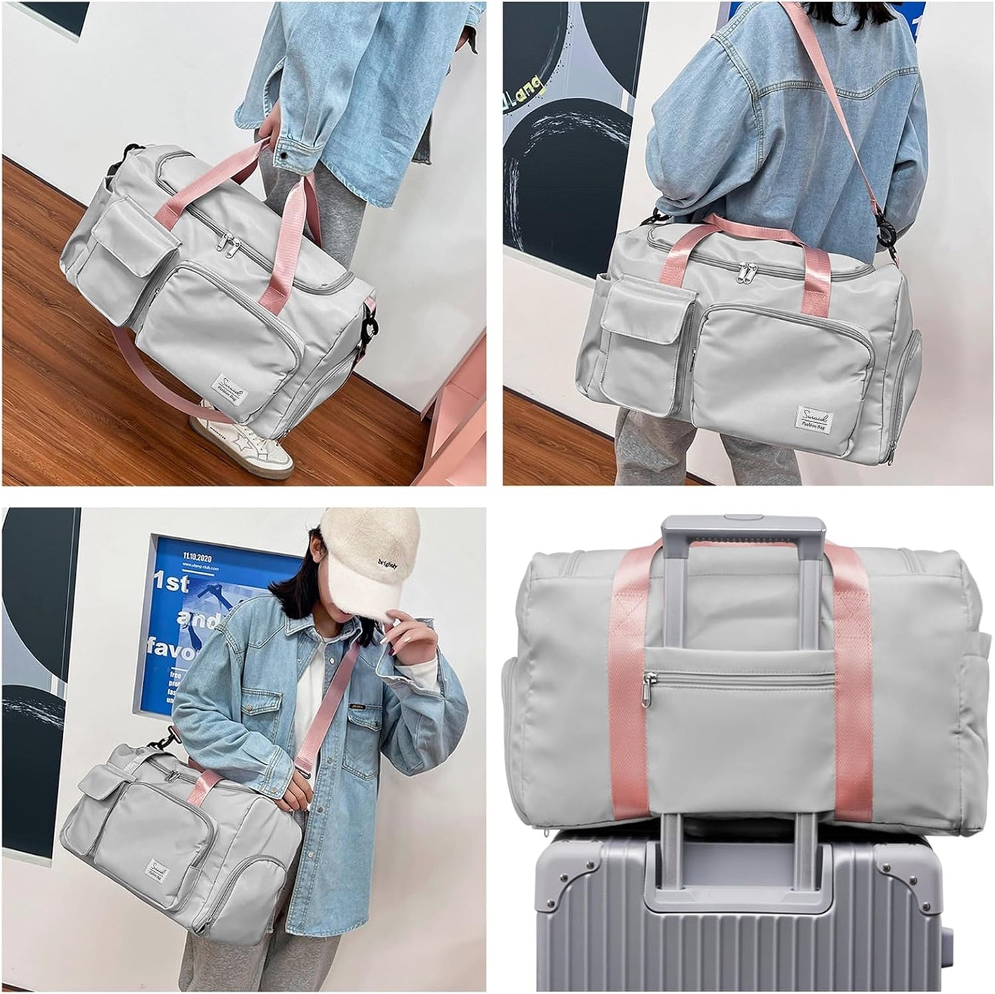 Evermode Gym Duffel Bag - E - moda