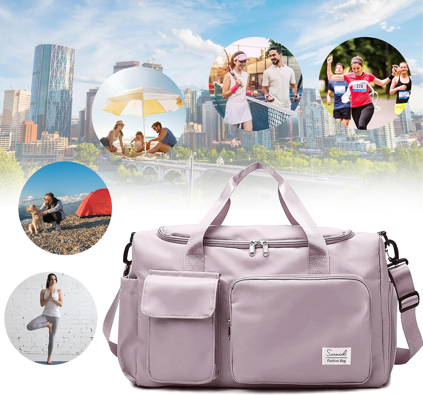Evermode Gym Duffel Bag - E - moda