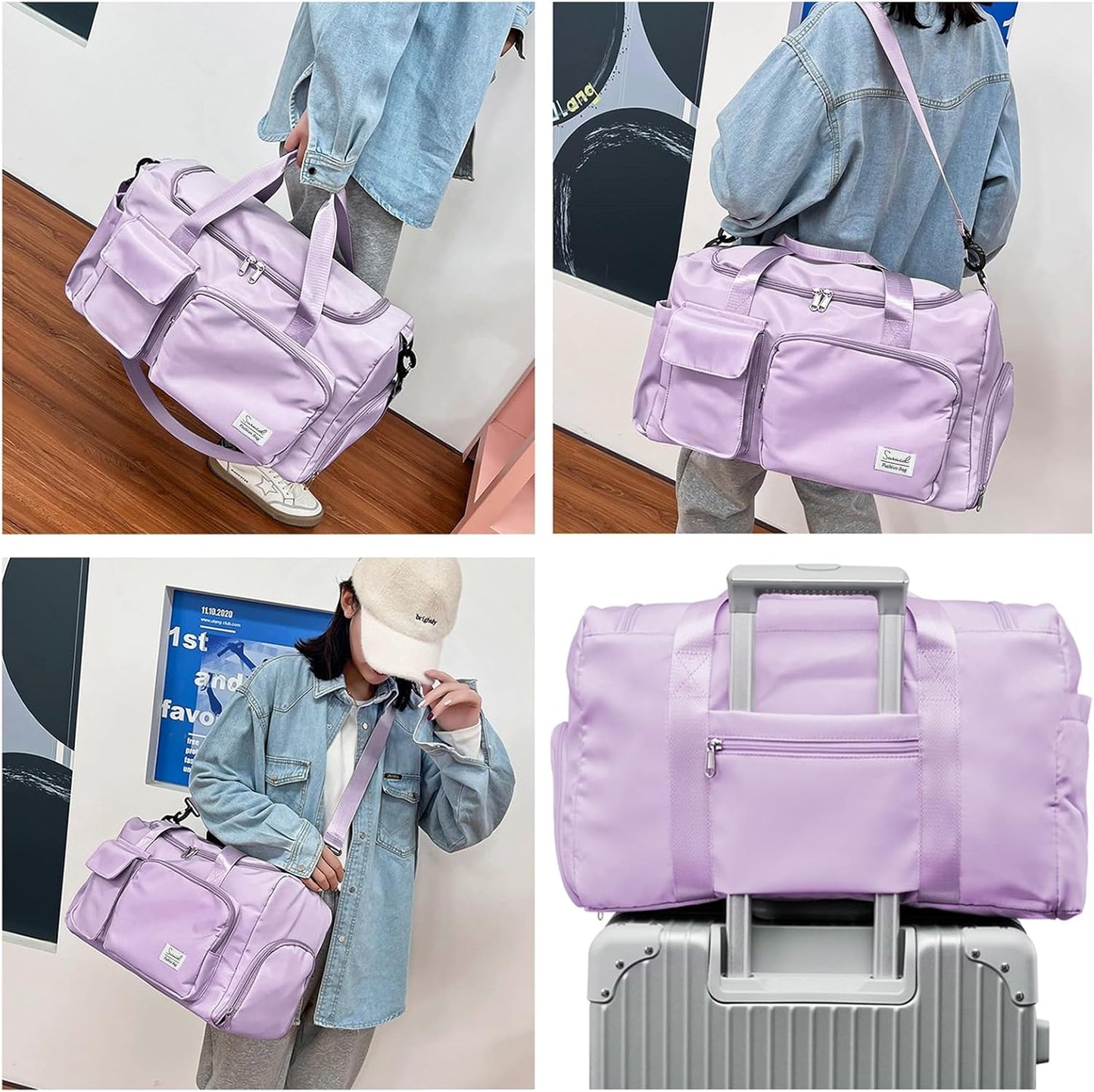 Evermode Gym Duffel Bag - E - moda
