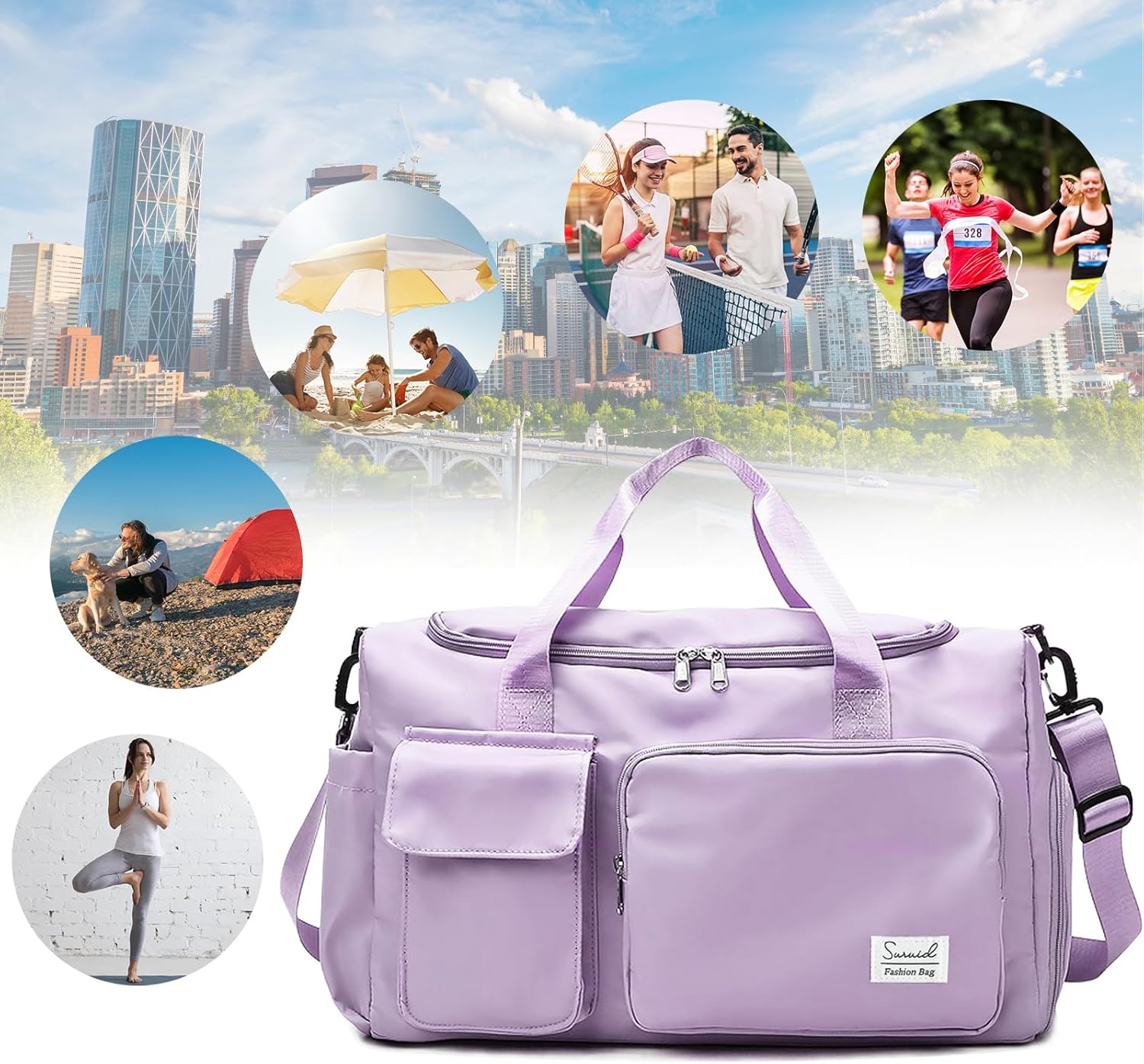 Evermode Gym Duffel Bag - E - moda