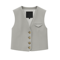 Poured gray vest
