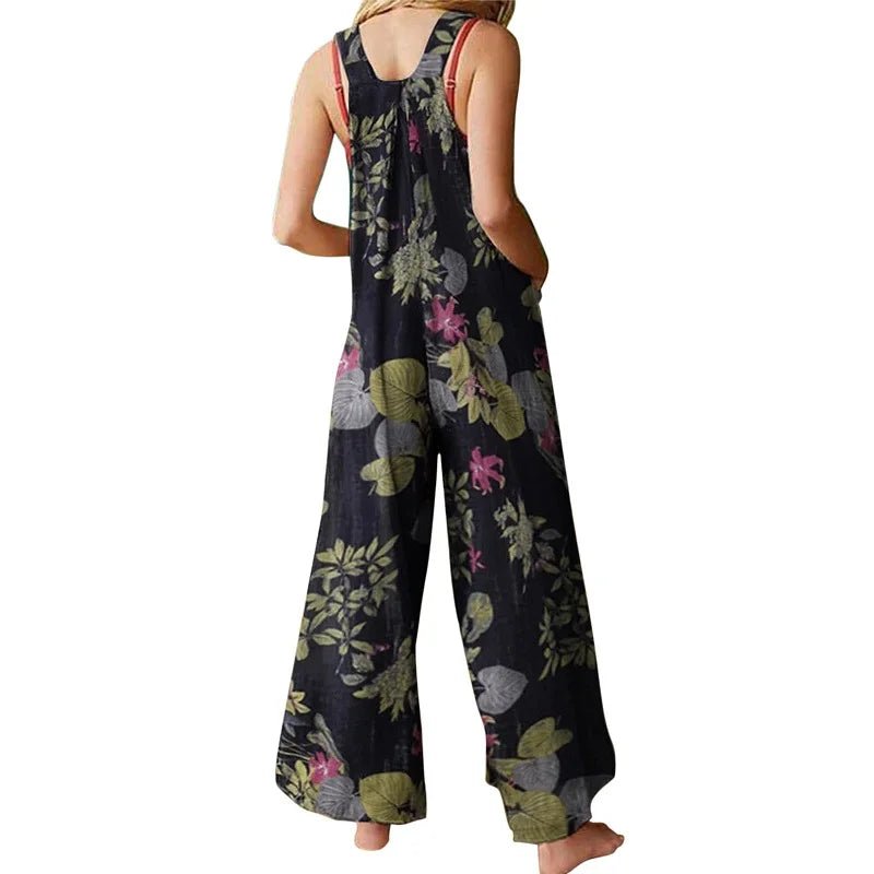 Meadow Muse Vintage Floral Jumpsuit - E - moda