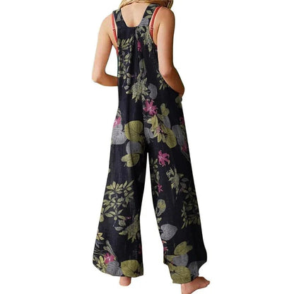 Meadow Muse Vintage Floral Jumpsuit - E - moda