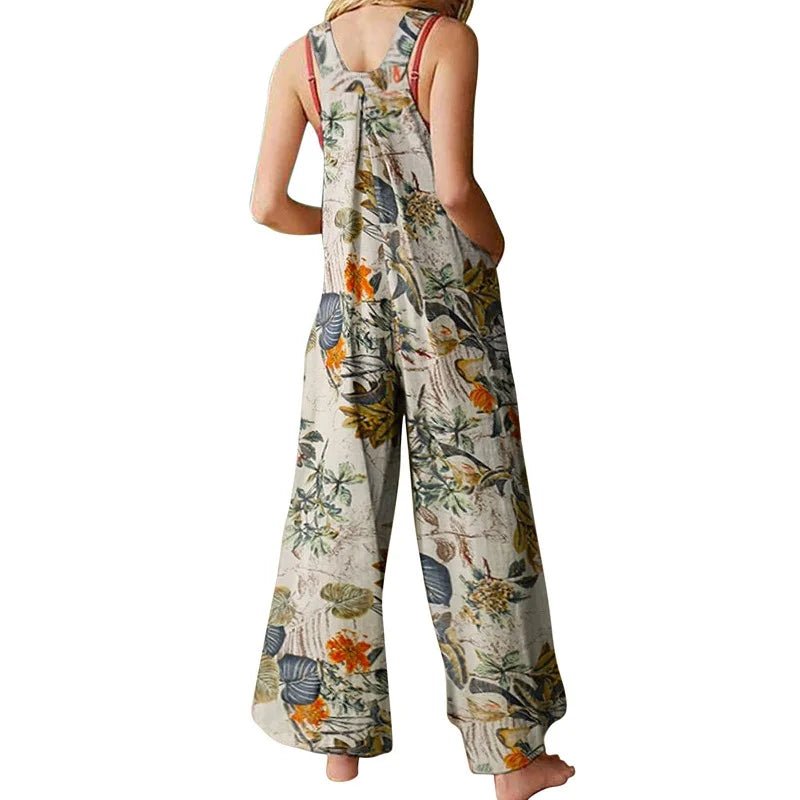 Meadow Muse Vintage Floral Jumpsuit - E - moda