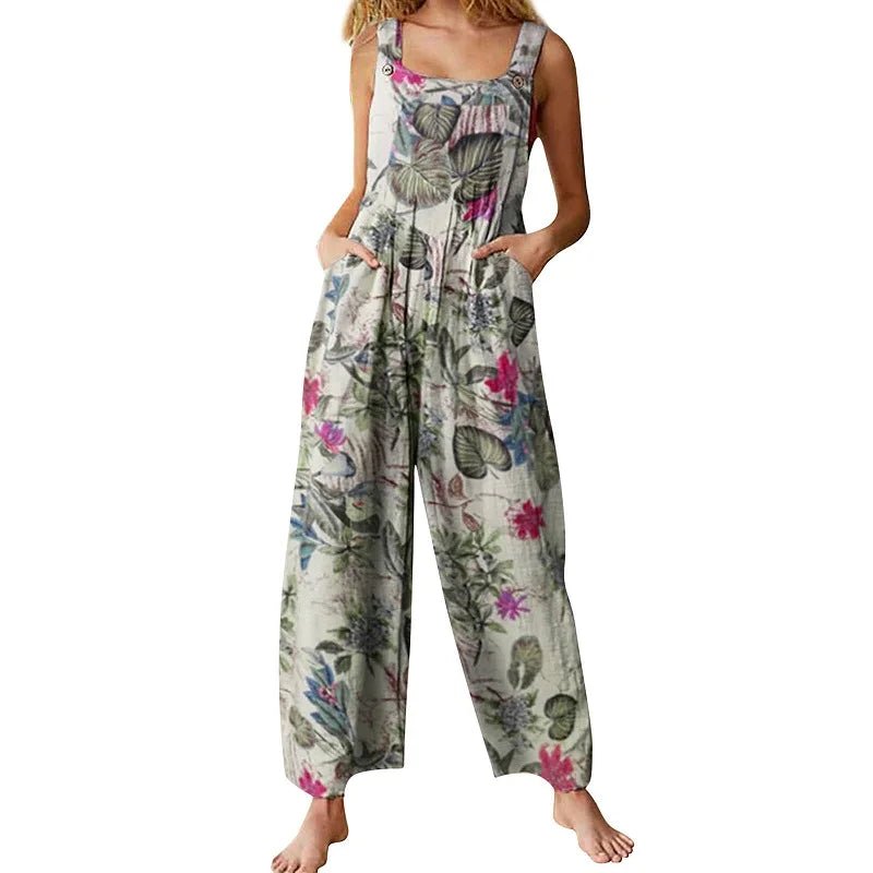 Meadow Muse Vintage Floral Jumpsuit - E - moda