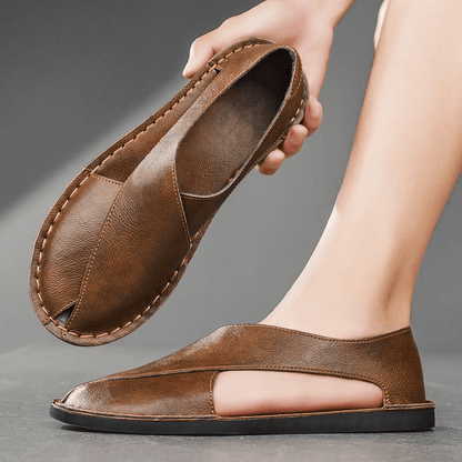 Arvento – Leather Crossover Sandals - E - moda