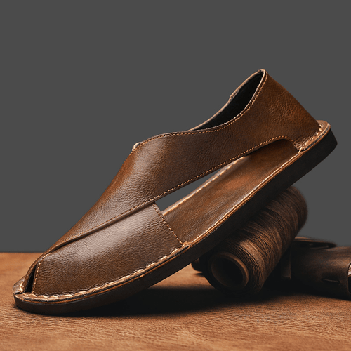 Arvento – Leather Crossover Sandals - E - moda