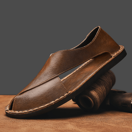 Arvento – Leather Crossover Sandals - E - moda