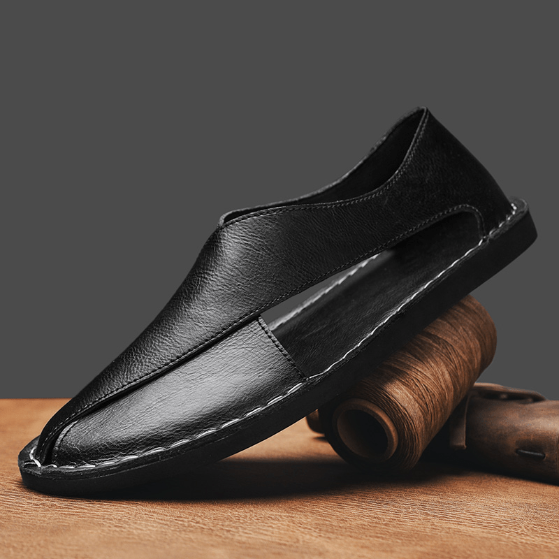 Arvento – Leather Crossover Sandals - E - moda