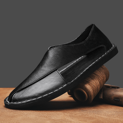 Arvento – Leather Crossover Sandals - E - moda