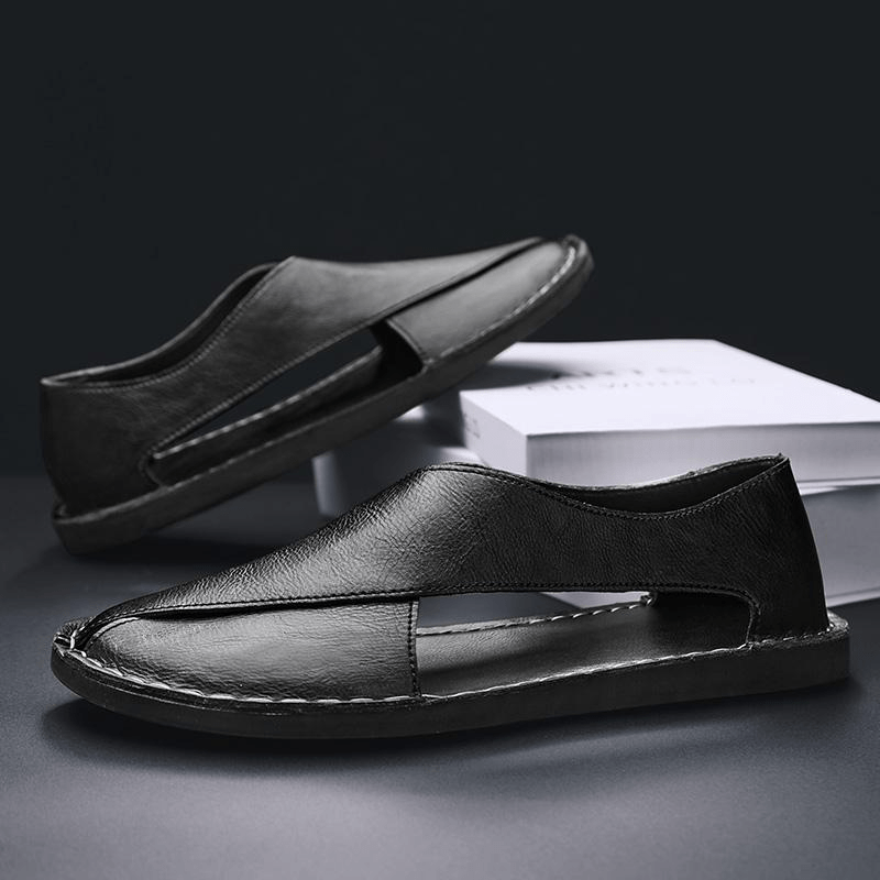 Arvento – Leather Crossover Sandals - E - moda
