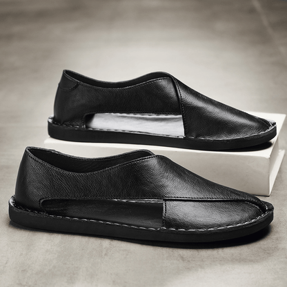 Arvento – Leather Crossover Sandals - E - moda