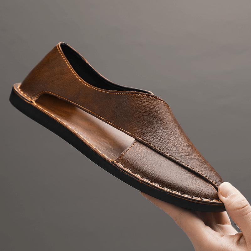 Arvento – Leather Crossover Sandals - E - moda