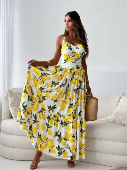 Serenique – Pleated Maxi Dress - E - moda