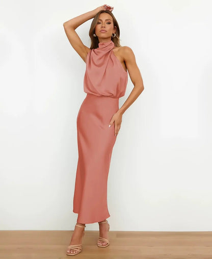 Vivienne Waistline Midi Dress - E - moda