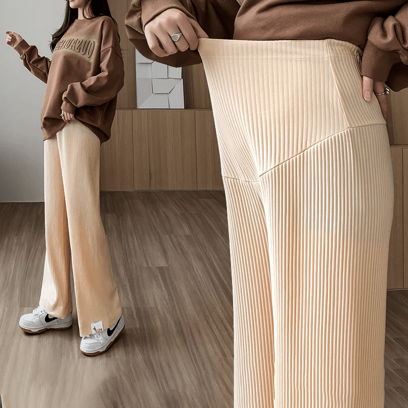 Nivara – Ribbed Maternity Trousers - E - moda