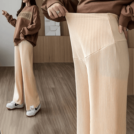 Nivara – Ribbed Maternity Trousers - E - moda