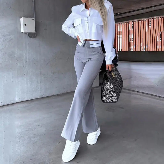 Chic Button Pocket Relaxed Jumpsuit Set (One Piece) - E - moda