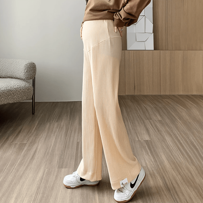 Nivara – Ribbed Maternity Trousers - E - moda