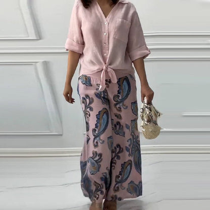 Sunday Flow – Two - Piece Loungewear Set - E - moda